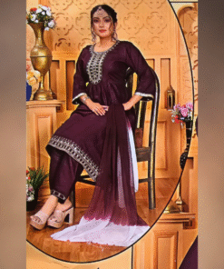 Alternative view of Elegant Rayon 3-Piece Ghera Dress Set
