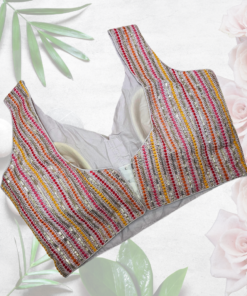 Alternative view of White Multithread Partywear Sweetheart Neck Blouse