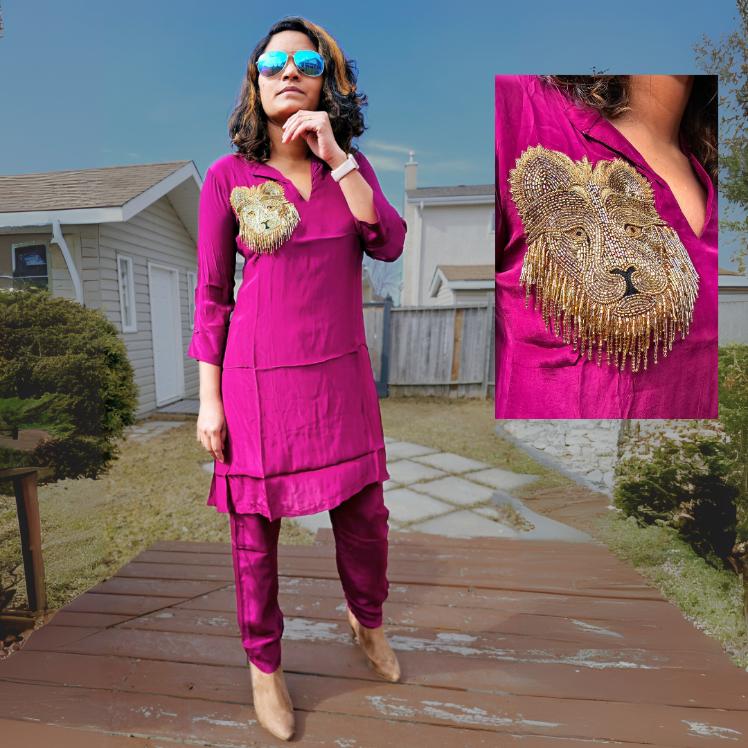 Premium Soft Silky Pink Co-ord Set