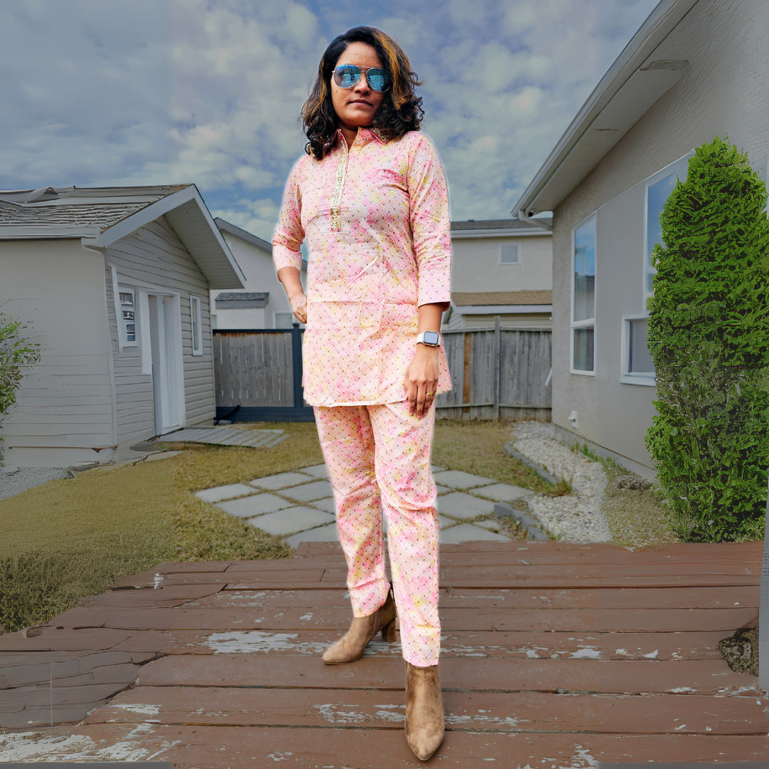 Soft Cotton Light Pink Co-ord Set - Image 2