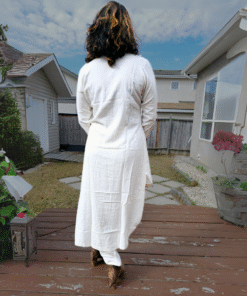 Alternative view of Pure Khadi Off-White Co-ord Set