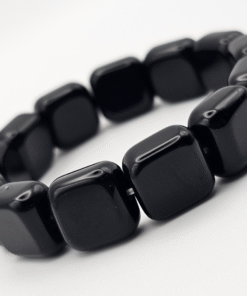 Alternative view of Natural Stones Bracelet - BLACK