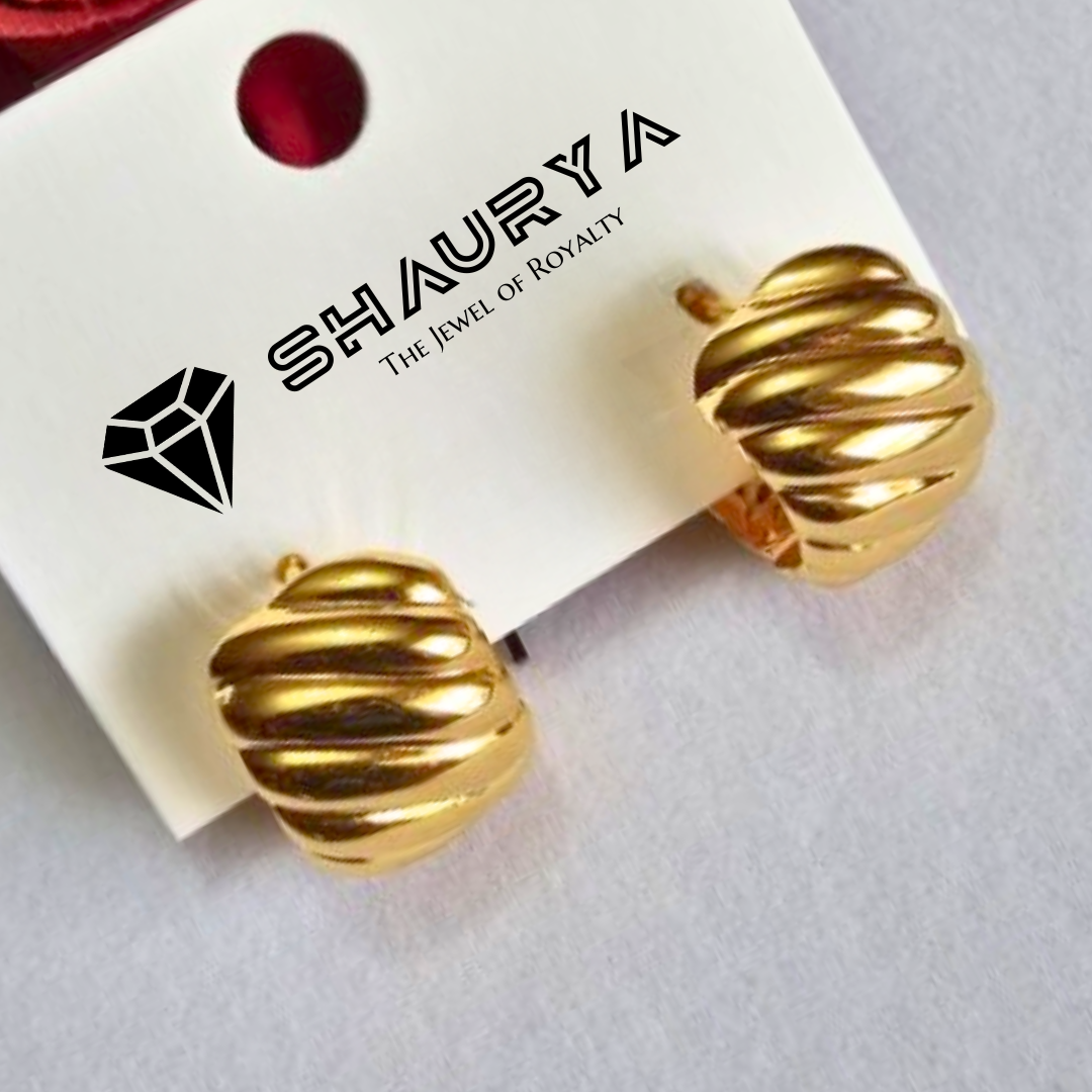 Gold Circular Statement Earrings