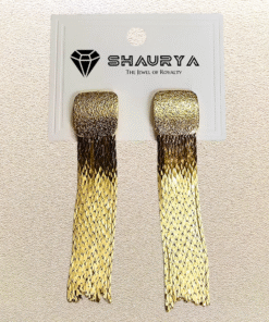 Gold Chain Tassel Earrings