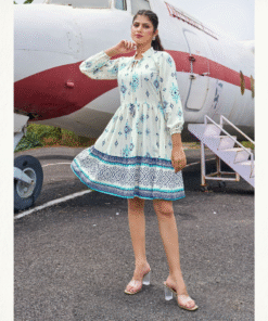 Rayon Tunic Style Party Wear – BLUE