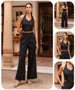 Alternative view of Black Cotton Printed Co-Ord Set