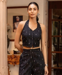 Black Cotton Printed Co-Ord Set