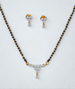 CZ Classic Mangalsutra with 2-Tone Plating