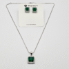 CZ Classic Pendant Set Rhodium Plated