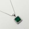 CZ Classic Pendant Set Rhodium Plated