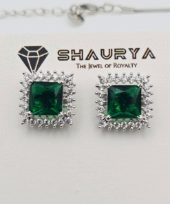 CZ Classic Pendant Set Rhodium Plated