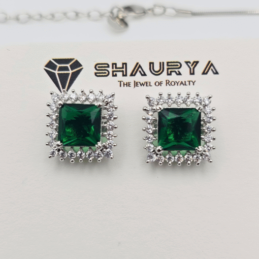 CZ Classic Pendant Set Rhodium Plated