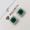 CZ Classic Pendant Set Rhodium Plated