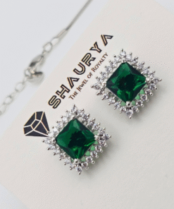 CZ Classic Pendant Set Rhodium Plated