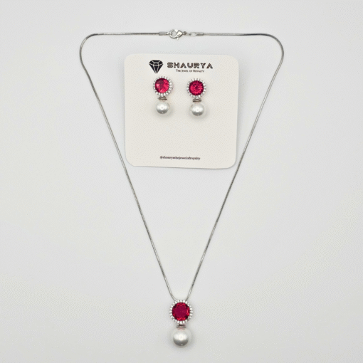 Rani CZ Delicate Pendant Set