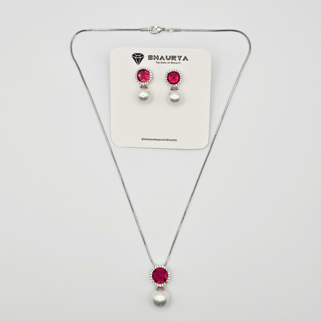 Rani CZ Delicate Pendant Set