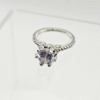 LustraSilver Adjustable American Diamond Ring – Size 7