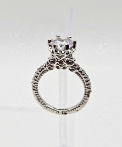 LustraSilver Adjustable American Diamond Ring – Size 7