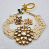 Gold Finish Kundan Pearl Choker Set