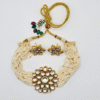 Gold Finish Kundan Pearl Choker Set