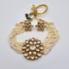 Gold Finish Kundan Pearl Choker Set