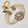 Gold Finish Kundan Pearl Choker Set