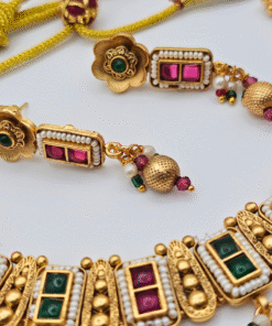 Gold-Finished Rajwadi Necklace Set