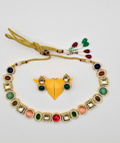 Gold Plated Kundan Choker Necklace Set