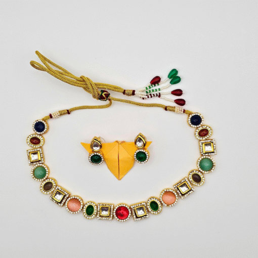Gold Plated Kundan Choker Necklace Set