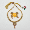Gold Plated Rajwadi Kundan Necklace Set