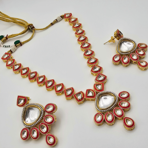 Gold Plated Kundan Necklace Set