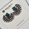 Oxidized Silver Crescent Moon Necklace Set