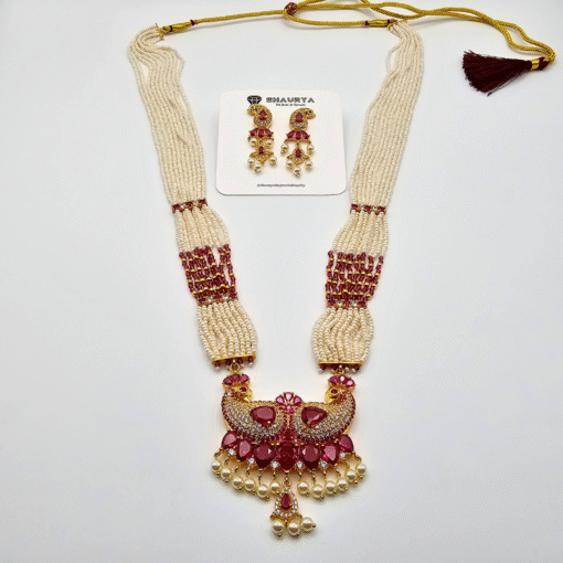 Rajputana Peacock Rani Necklace Set