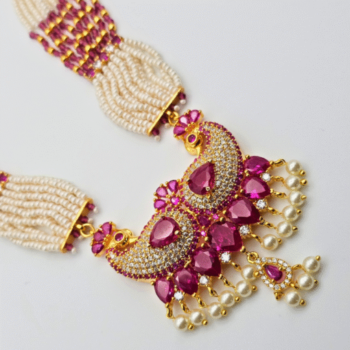 Rajputana Peacock Rani Necklace Set