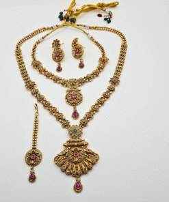 Traditional Gold Plated Kundan Necklace Set