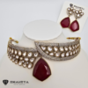 Moissanite kundan choker necklace set