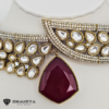 Moissanite kundan choker necklace set