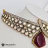 Moissanite kundan choker necklace set