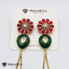 gold finish Kashmiri moissanite earrings