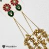 gold finish Kashmiri moissanite earrings