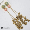 gold finish Kashmiri moissanite earrings