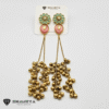 gold finish Kashmiri moissanite earrings
