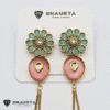 gold finish Kashmiri moissanite earrings