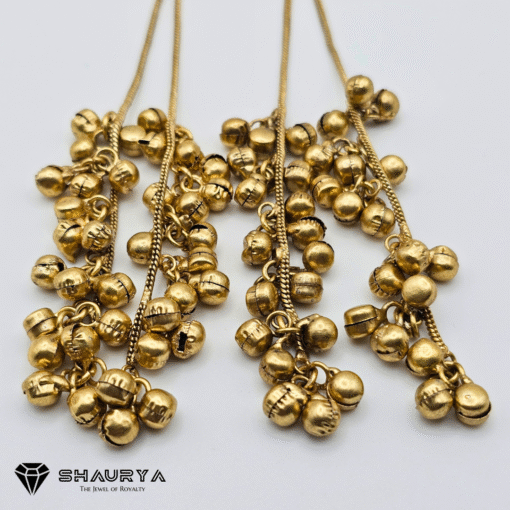 gold finish Kashmiri moissanite earrings