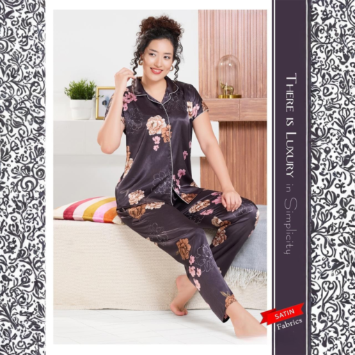 satin night suit 2 piece