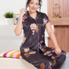 satin night suit 2 piece