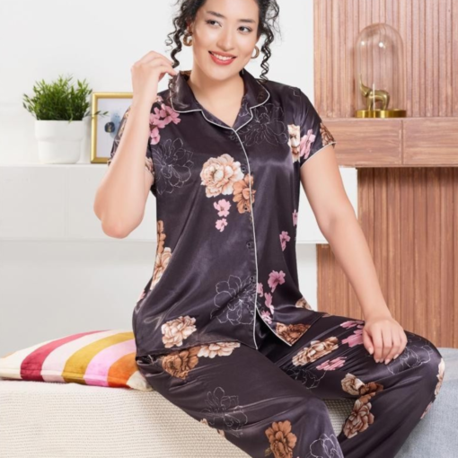 satin night suit 2 piece