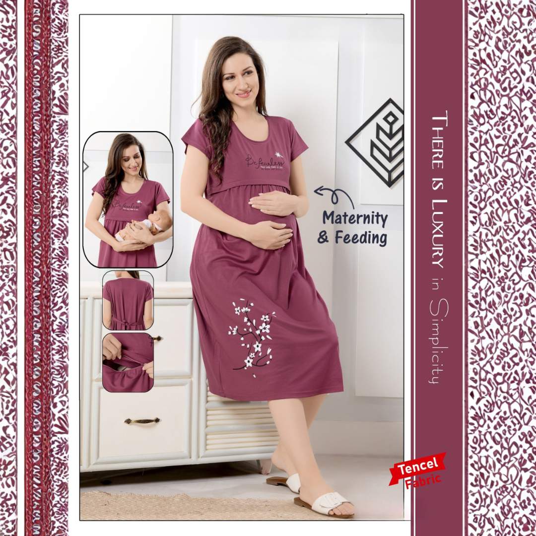 maternity and feeding night dress