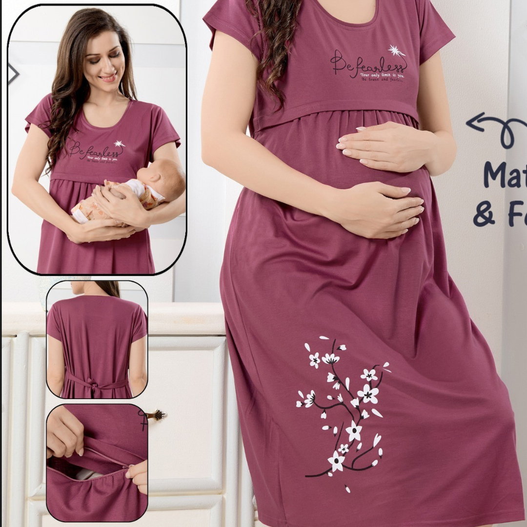 maternity and feeding night dress