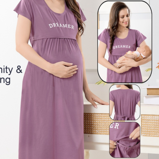 maternity and feeding night dress